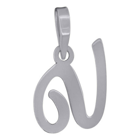 925 Sterling Silver "V" Initial Pendant