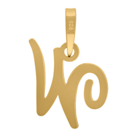 925 Sterling Silver "W" Initial Pendant