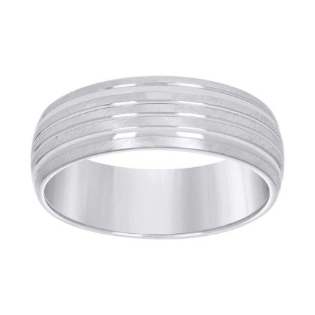 925 Sterling Silver Wedding Band 7mm S8-S14