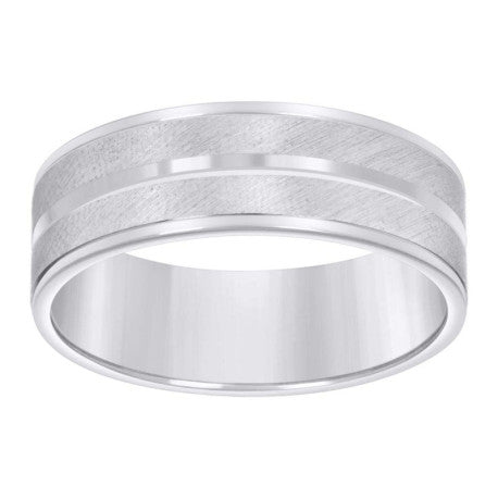 925 Sterling Silver Wedding Band 7mm S8-S14