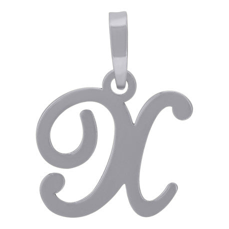 925 Sterling Silver "X" Initial Pendant