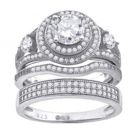 925 Trio Cz Ring