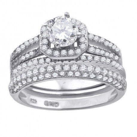 925 Trio Cz Ring