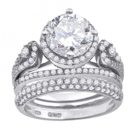 925 Trio Cz Ring