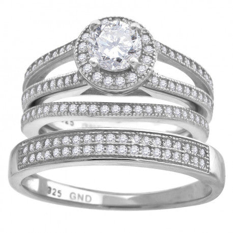 925 Trio Cz Ring