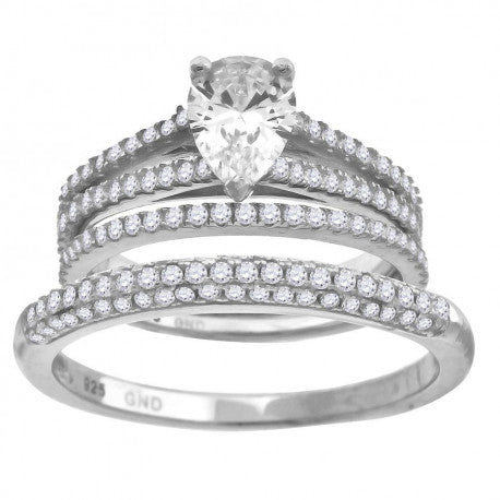 925 Trio Cz Ring