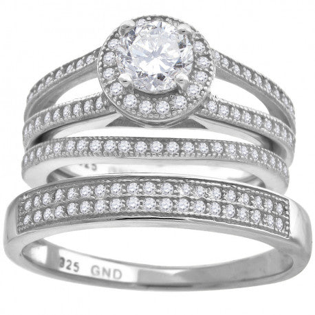 925 Trio Cz Ring