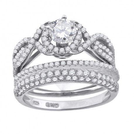 925 Trio Cz Ring