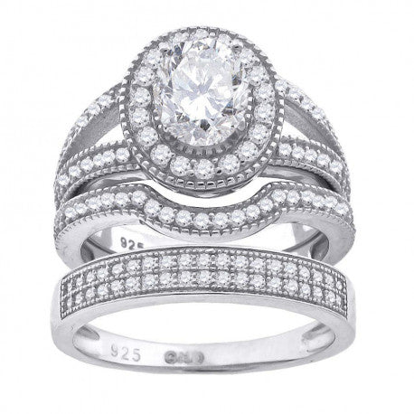 925 Trio Cz Ring
