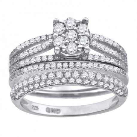 925 Trio Cz Ring
