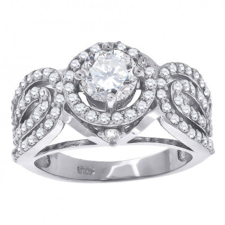 925 White-Cz Ring