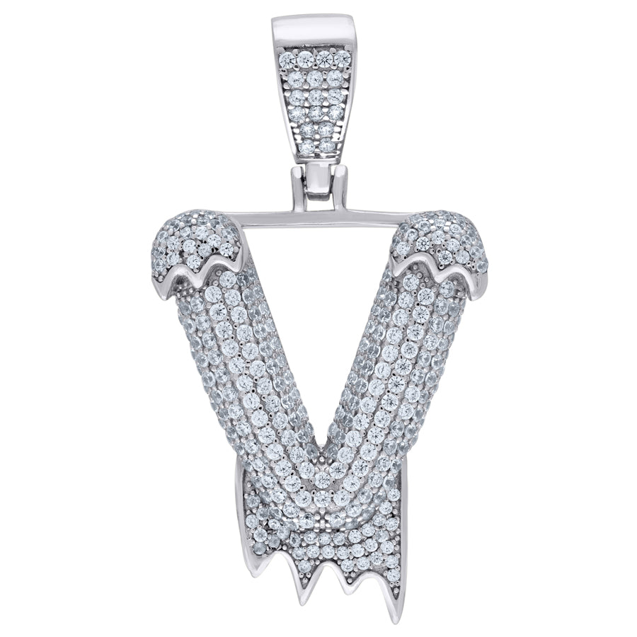 925-Silver Pendant "V" Initial