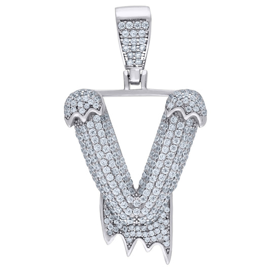 925-Silver Pendant "V" Initial