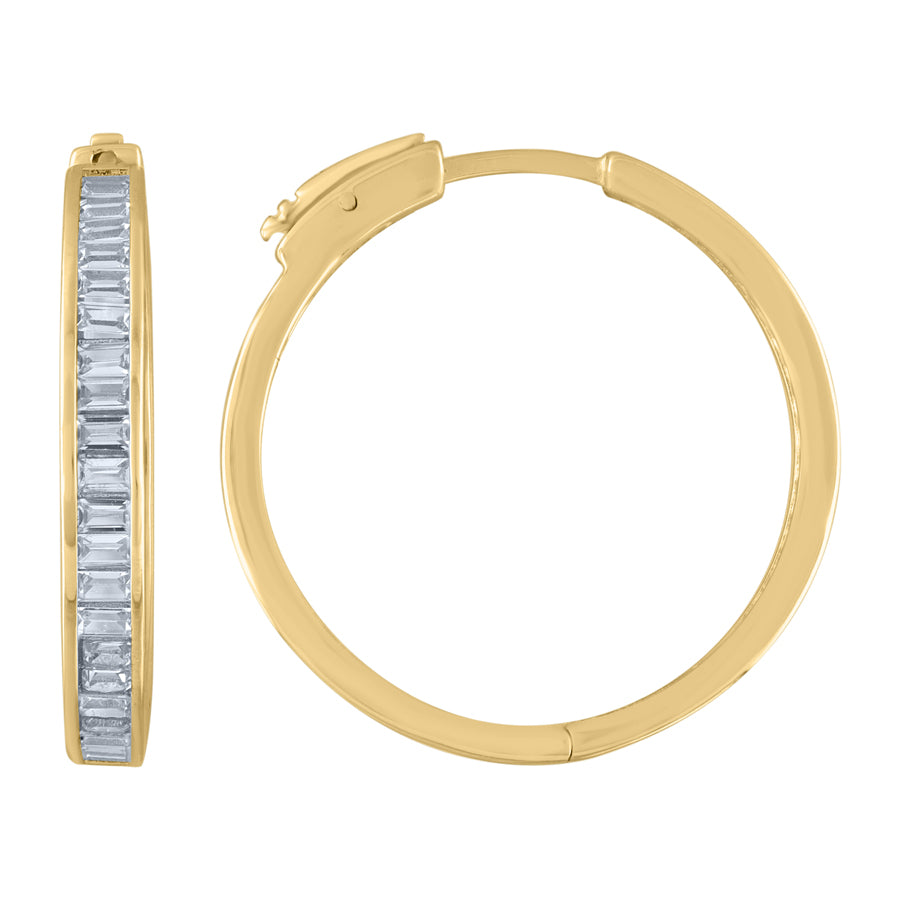 925-Sterling Silver Cz Hoops
