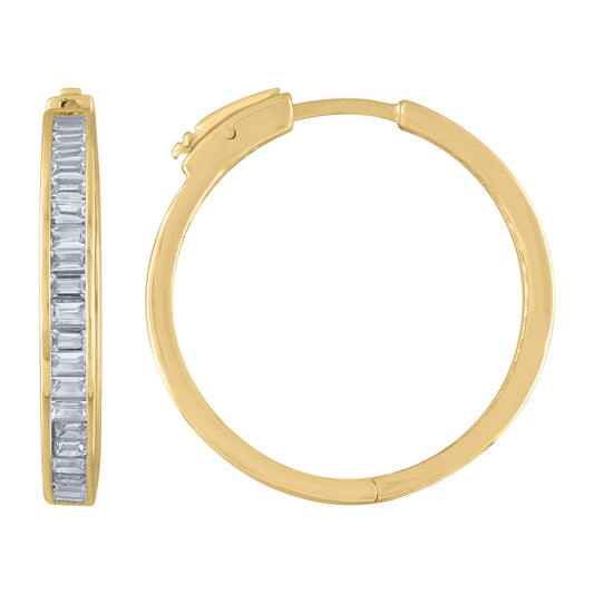 925-Sterling Silver Cz Hoops