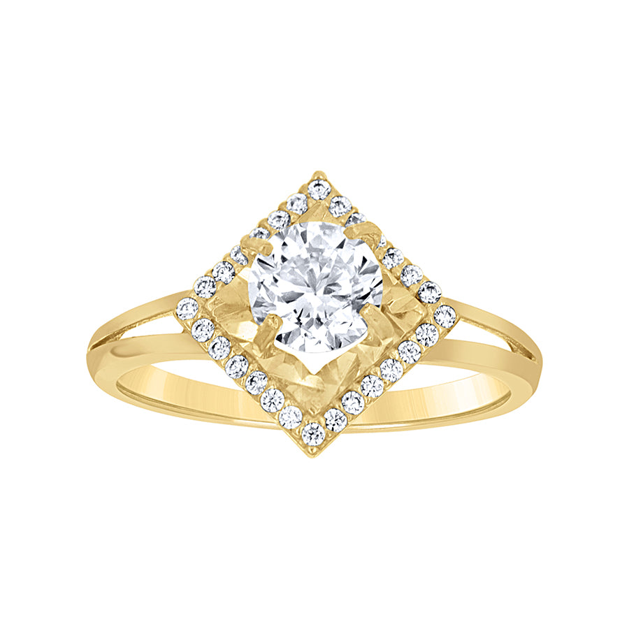 10Kt Gold Cz Ring