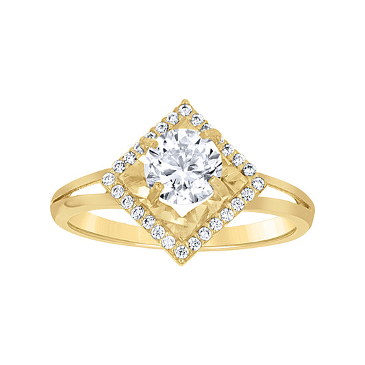 10Kt Gold Cz Ring