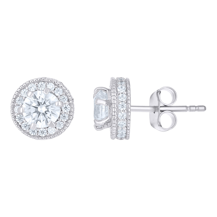 925 Sterling Silver Cz Earrings