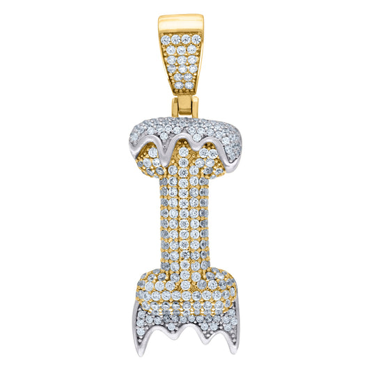 925 Sterling Silver Initial Letter "I" Pendant