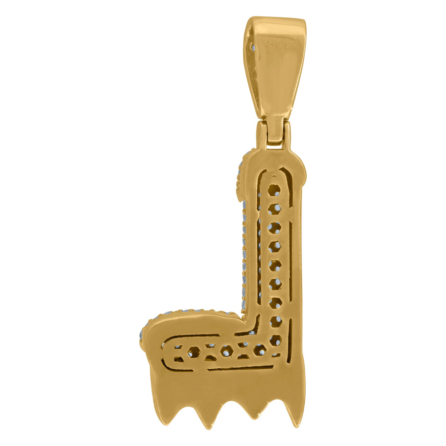925 Sterling Silver Initial Letter "L" Pendant