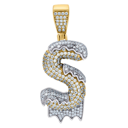925 Sterling Silver Initial Letter "S" Pendant