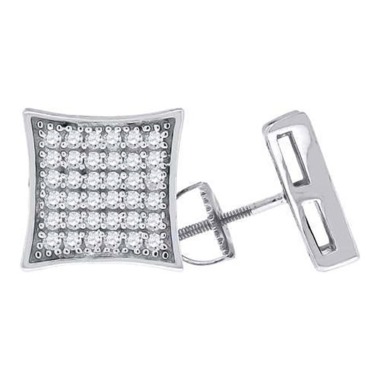 Silver Micro-Pave Cz Earring