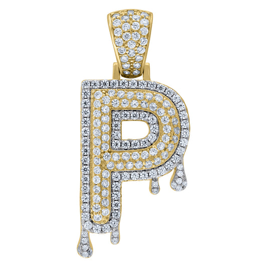 925 Sterling Silver Initial Letter "P" Pendant