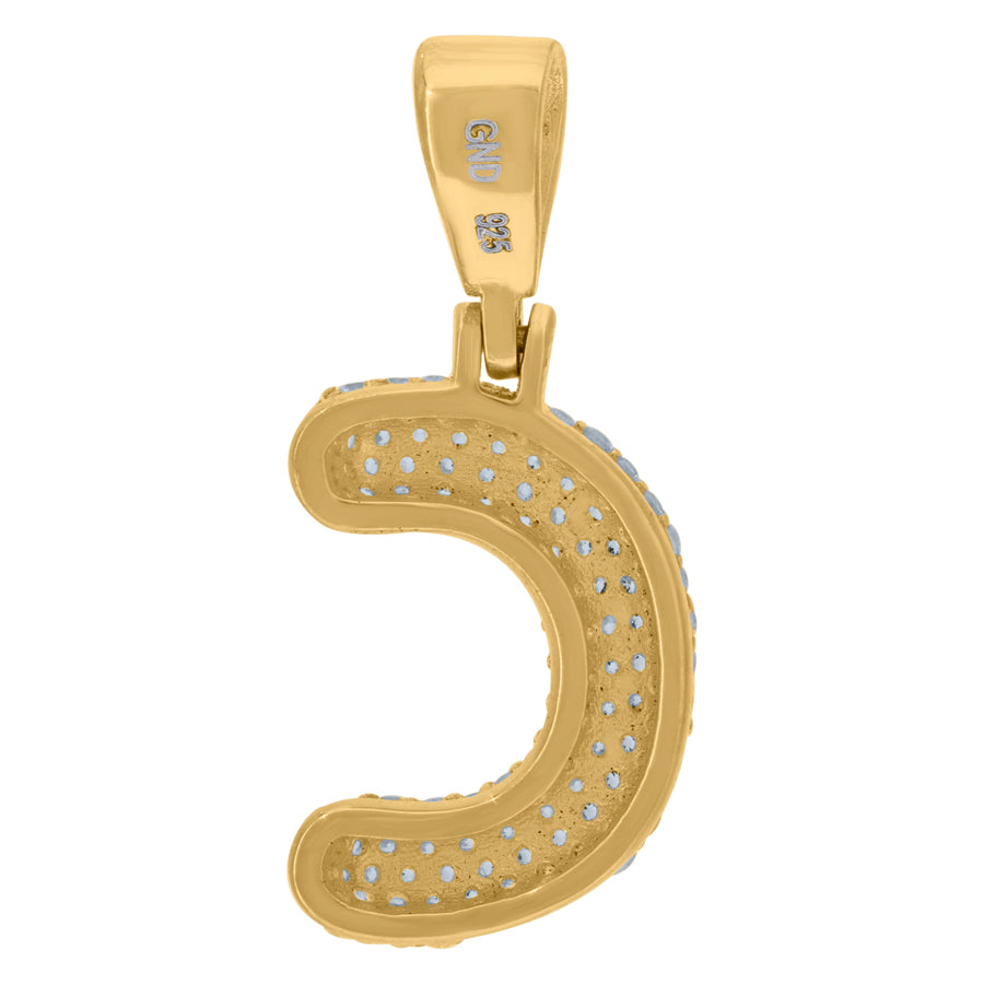 925 Cz Initial Pendant