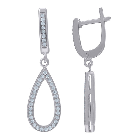 925 Sterling Silver & Cz Earring