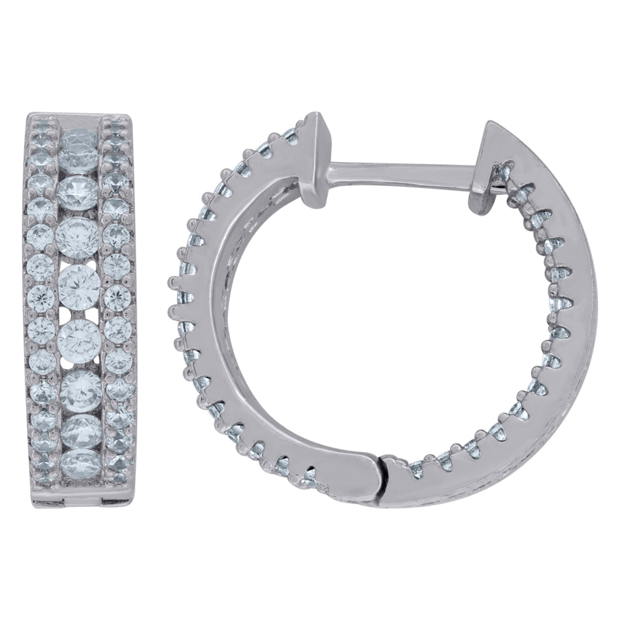 925 Sterling Silver & Cz Earring