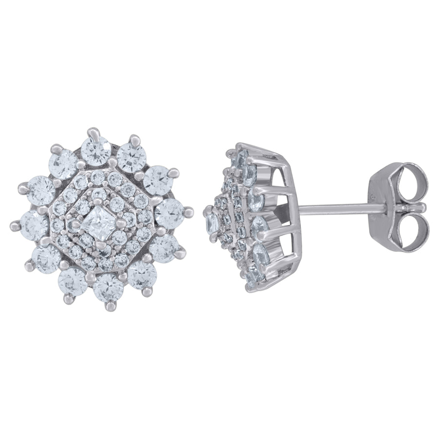 925 Sterling Silver & Cz Earring