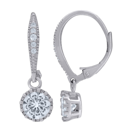 925 Sterling Silver & Cz Earring