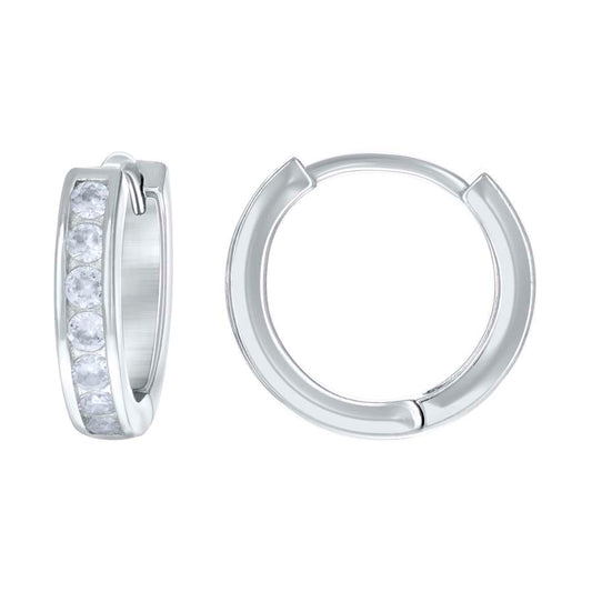 925 Sterling Silver & Cz Earring
