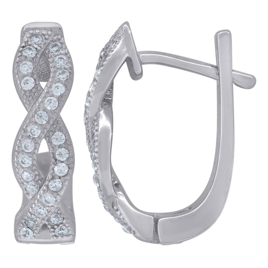 925 Sterling Silver & Cz Earring