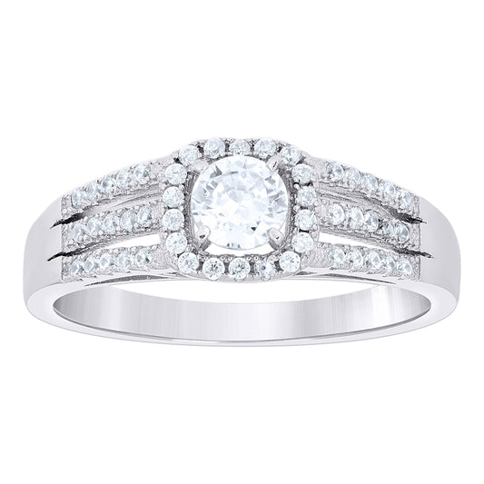 925 Sterling Silver & Cz Ring
