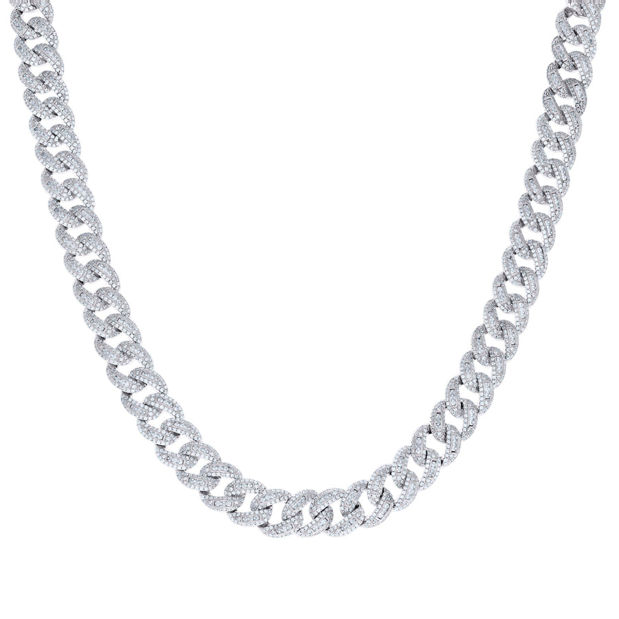 925 Silver 10mm Cz Miami Cuban Chain