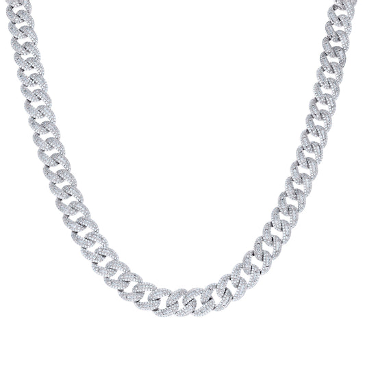 925 Silver 10mm Cz Miami Cuban Chain