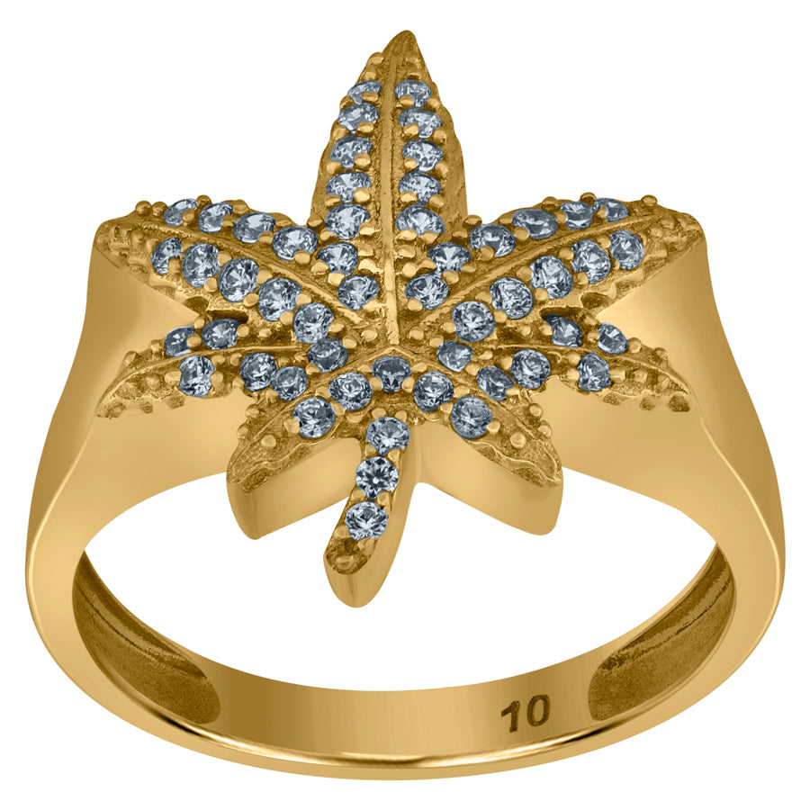 10Kt Gold Cz Ring