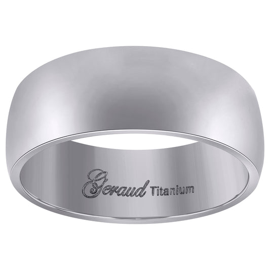 Titanium 8mm Ring
