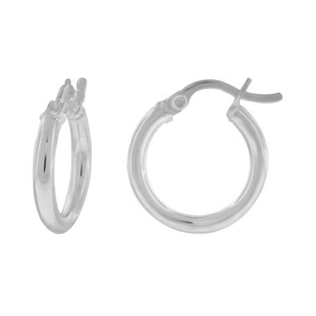 Silver 2mm-15 Hoop Earring