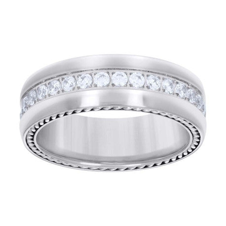 Stainless Steel Cz Band 7mm S6-S12