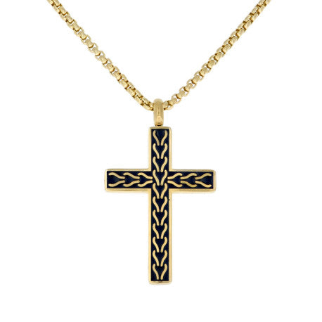 Stainless Steel Pendant Necklace 22"