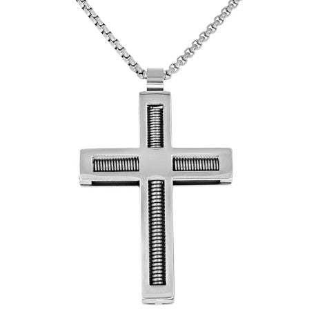 Stainless Steel Pendant Necklace 24"