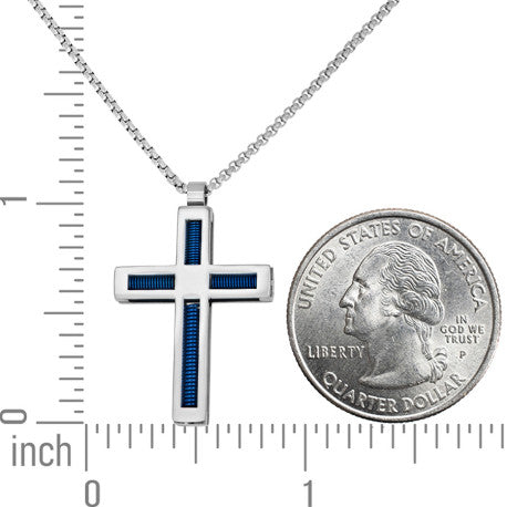 Stainless Steel Pendant Necklace 24"
