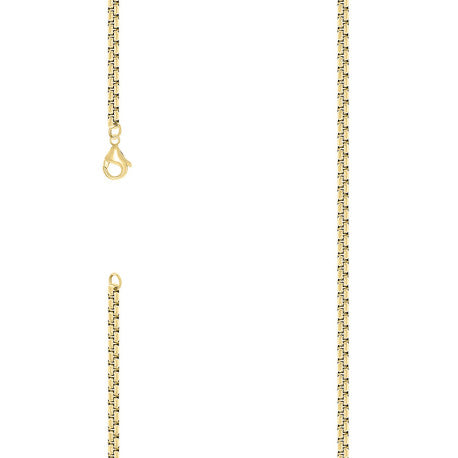 Stainless Steel Yellow Round Box Chain 3mm